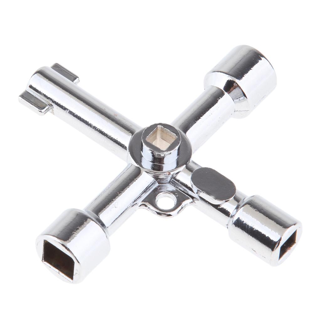 4-Way Multi-Functional Utilities Key for Electric Water Gas Meter Box