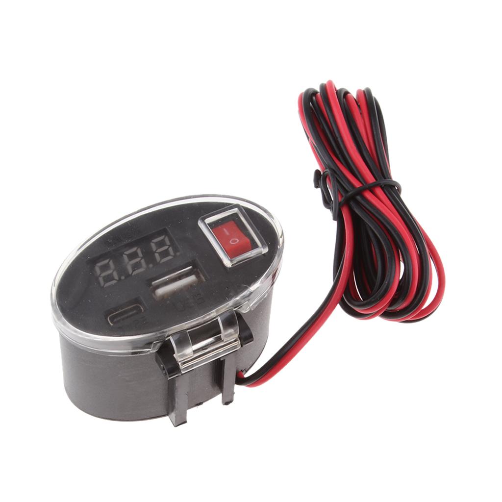5-32V Waterproof Motorcycle USB Charger Socket Power Plug Mobile Phone GPS 