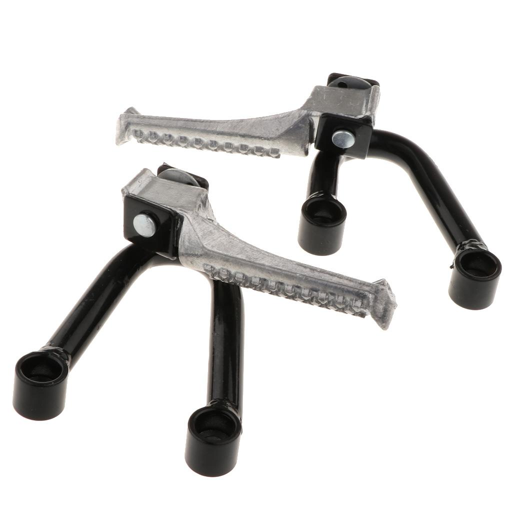 Pair Universal Motorcycle Foot Pegs Bracket Foot Rests for CQRA1A2A3A4