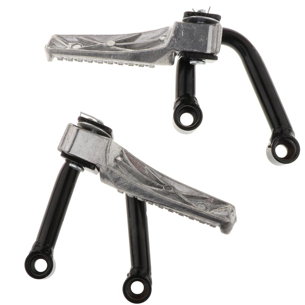 Pair Universal Motorcycle Foot Pegs Bracket Foot Rests for CQRA1A2A3A4