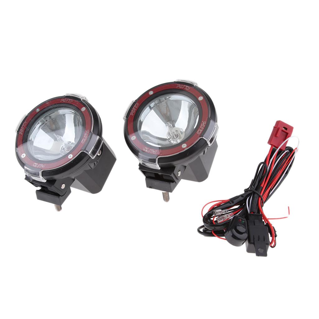 2pcs 4'' 55W Driving Lights HID Xenon 12V Trucks SUV Spot Work Light Red