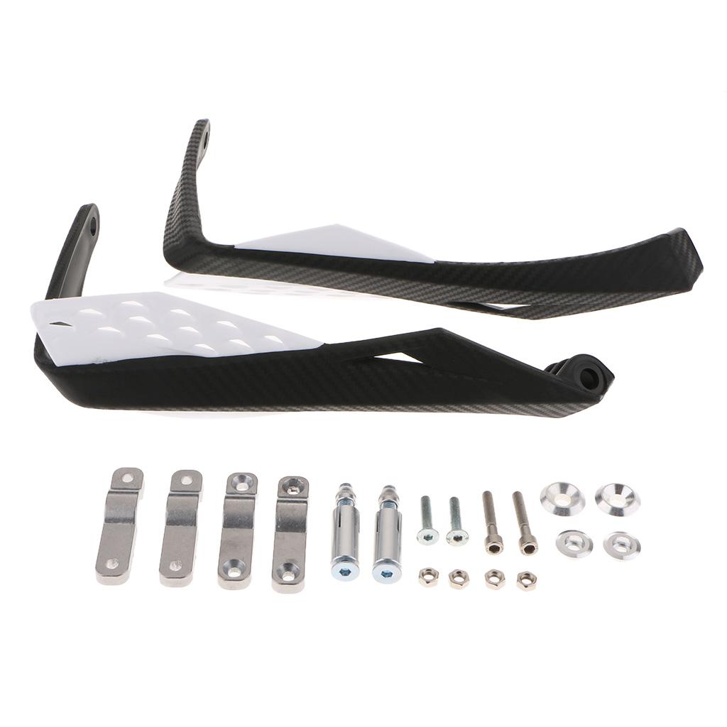 Motorcycle Handguards Hand Guards 22mm Handlebar Hand Protector White