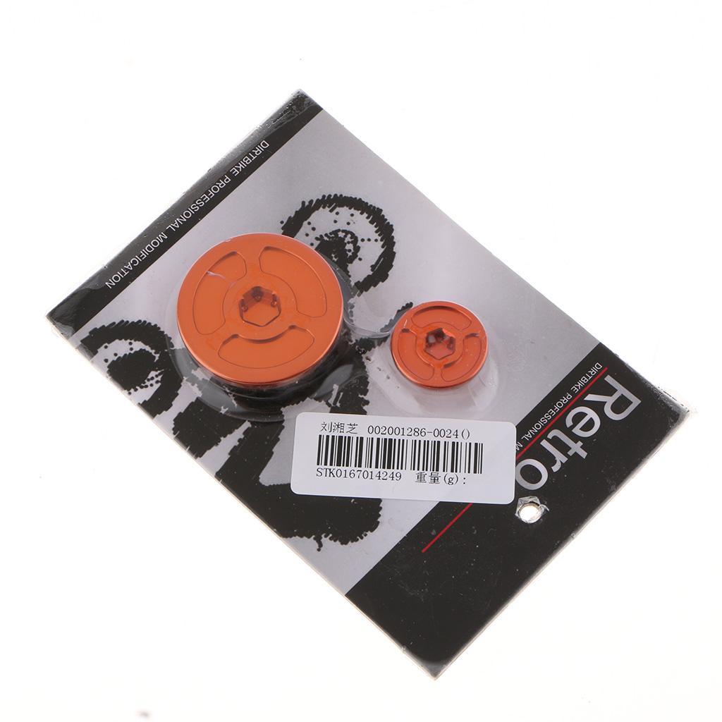Universal Engine Guard Oil Filler Cover Screws for Motorcycle Orange