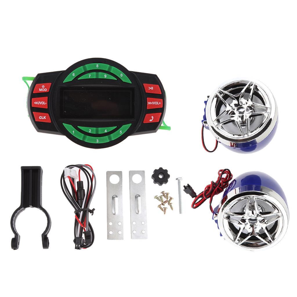 Motorcycle MP3 SD USB FM Stereo Amplifier Sound System Scooter ATV Bluetooth