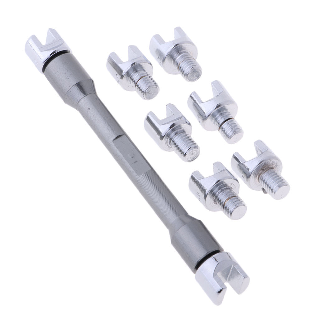 Motorcycle Wheel Spoke Wrench Set Handle Repair Tool 5.4mm-6.8mm Grey