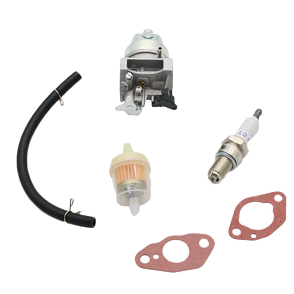 Carburetor with Gasket Spark Plug Fuel Filter Hose for Honda HRT216 GCV160A