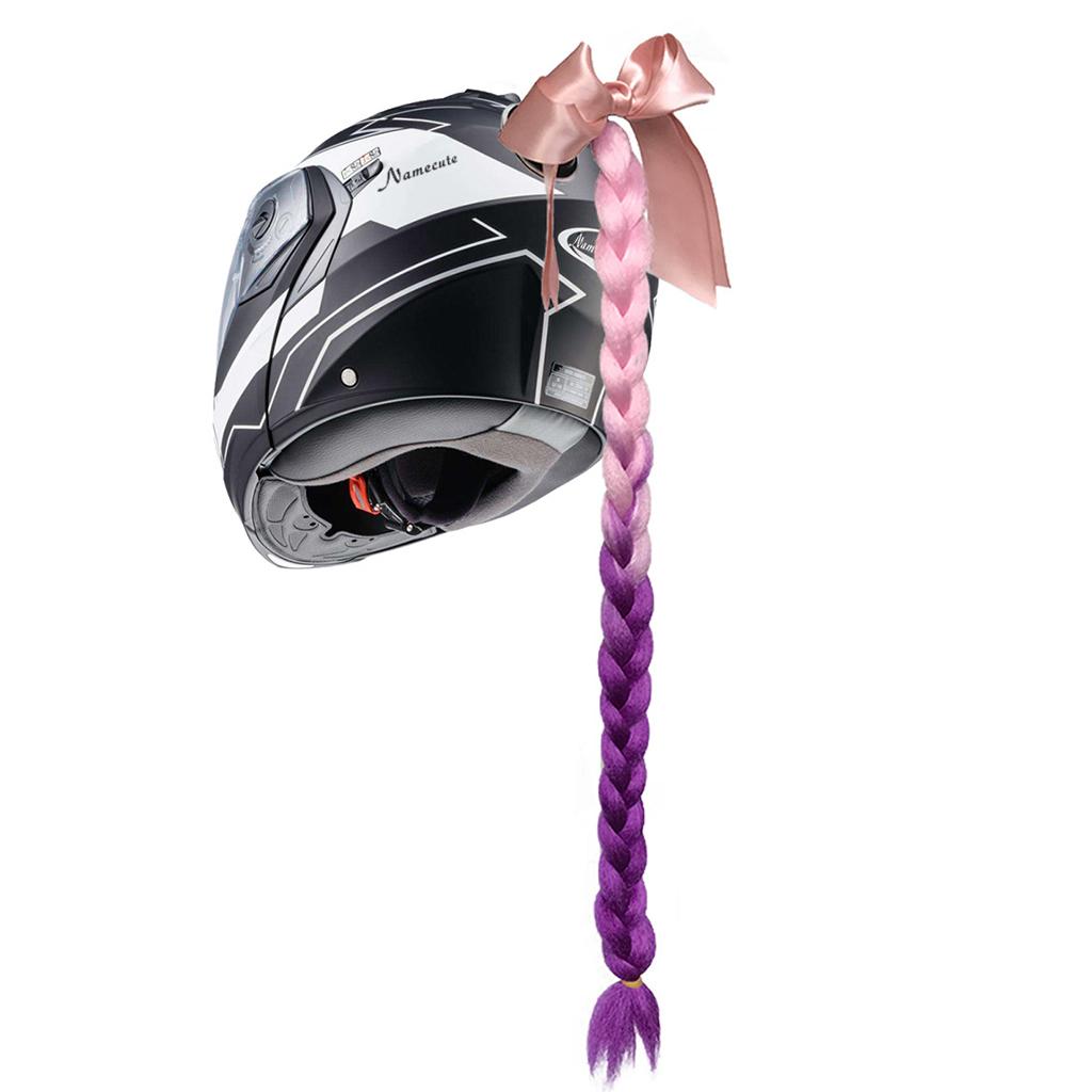 22'' Gradient Ramp Helmet Braids /Ponytail Motorbike PC Helmet Hair Color 1 