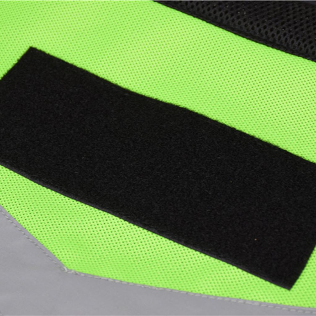 Hi-Vis Reflective Motorcycle Vest Adjustable Waistcoat Commuter Jacket XL