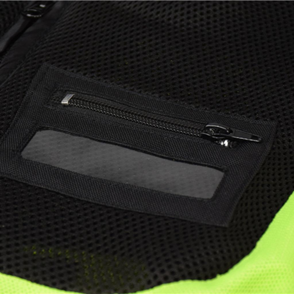 Hi-Vis Reflective Motorcycle Vest Adjustable Waistcoat Commuter Jacket XL