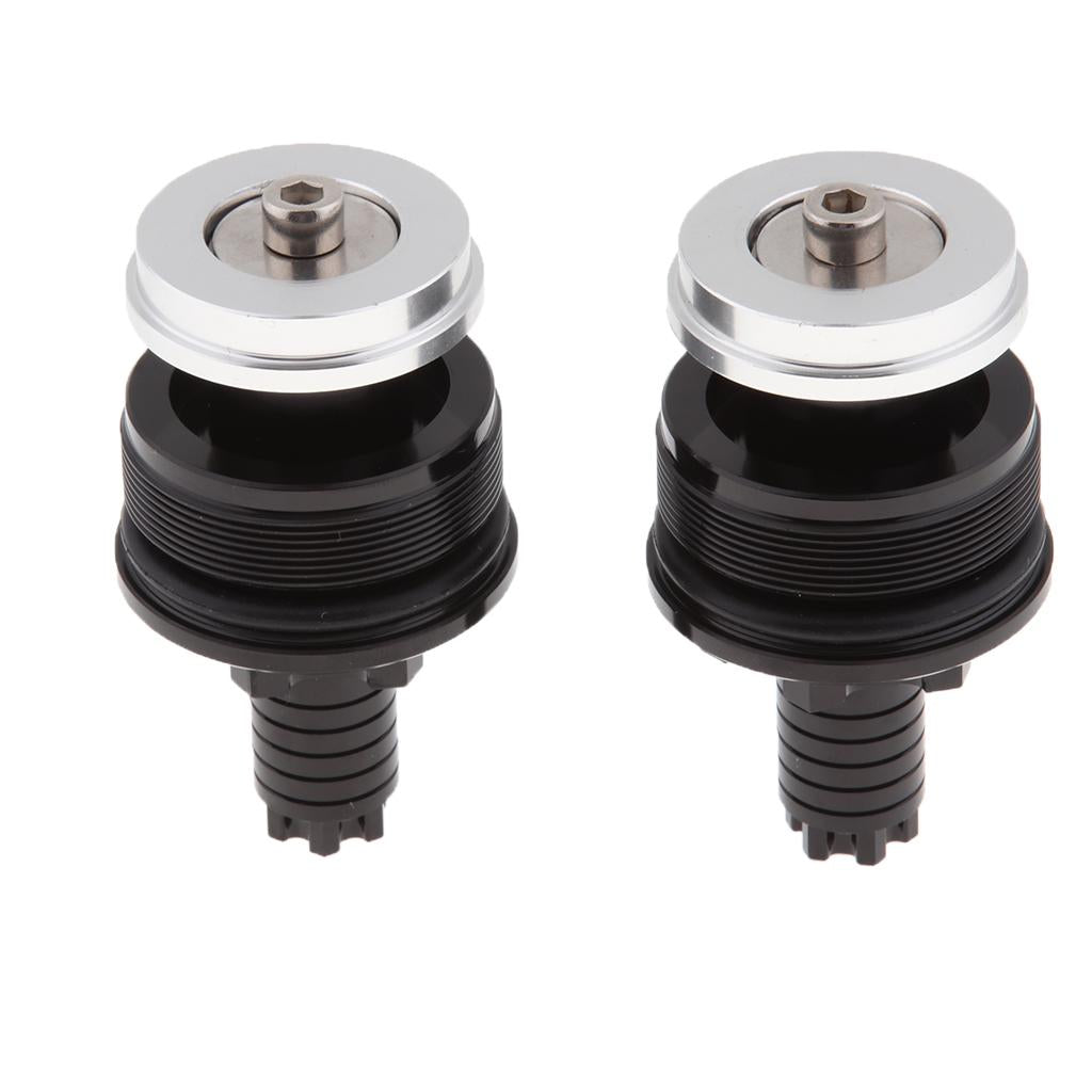 Motorcycle CNC Preload Adjusters Fork Bolt Cap Cover Set 40mm Black