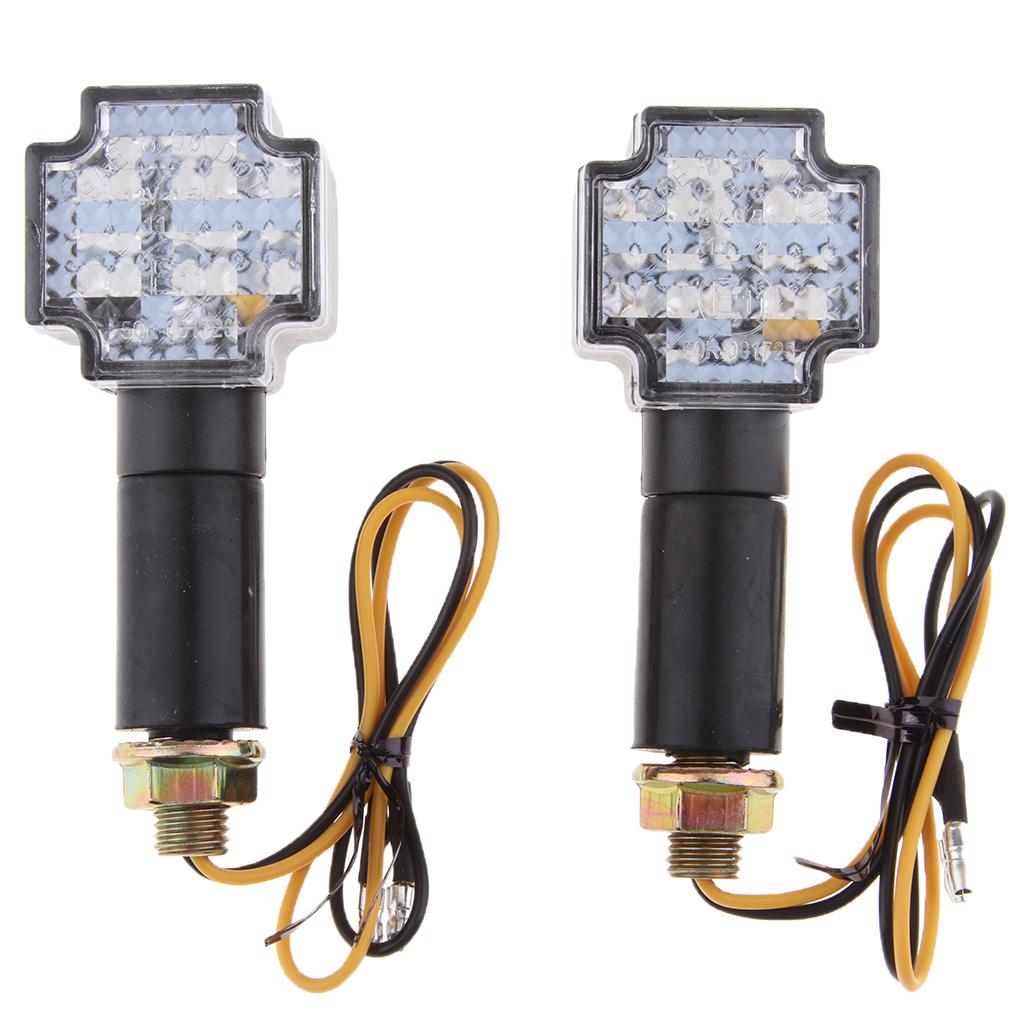 1 Pair LED Turn Signal Light Indicator Blinker Lamp for Motorcycle