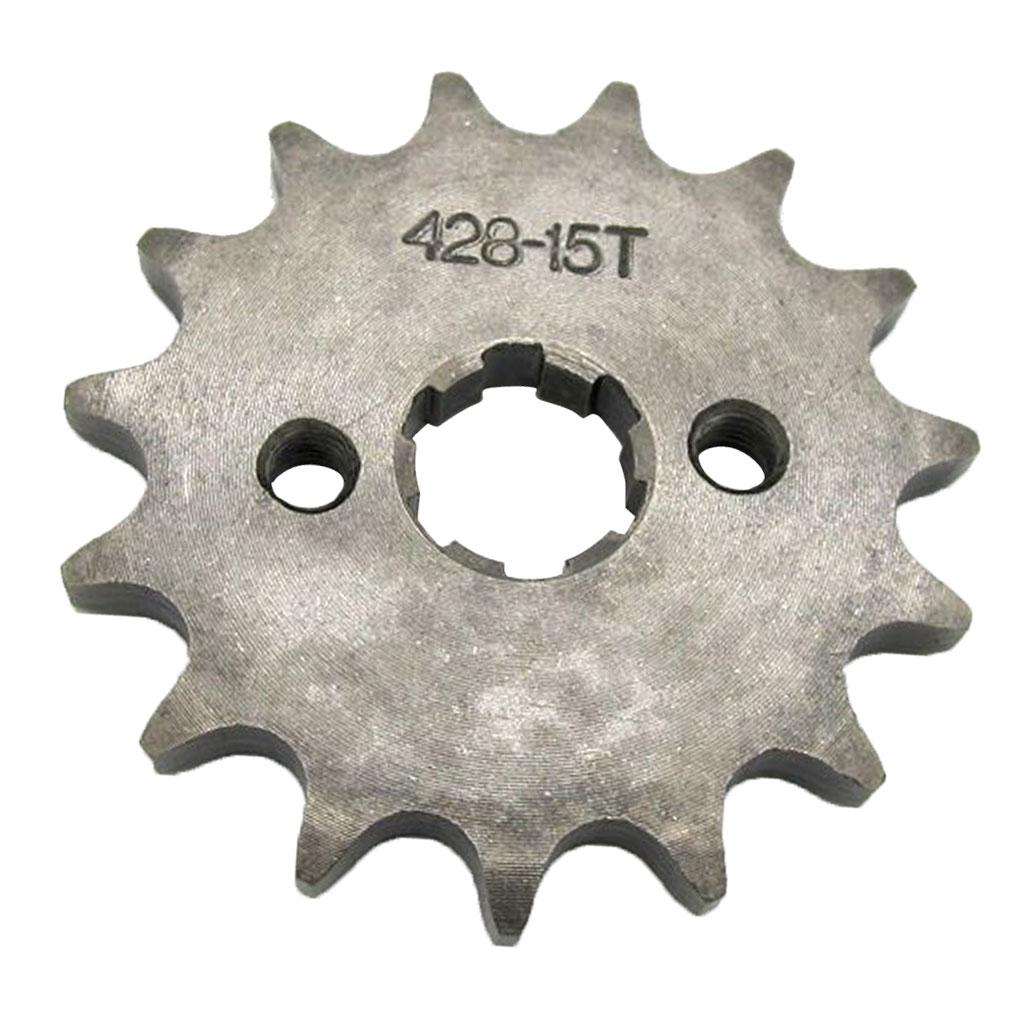 15T 428 Chain/Pitch Front Sprocket Cog Pit/Trail/Dirt bike ATV Quad 17mm