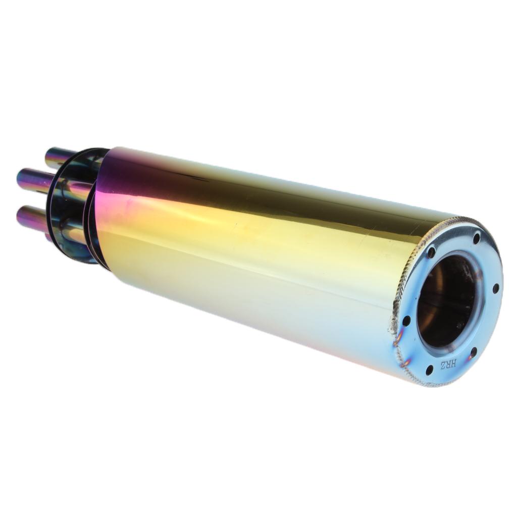 Universal Motorcycle Scooter Rotating Exhaust Muffler Vent Pipe Colorful