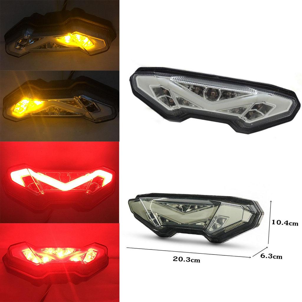 Motorcycle Rear Tail Light LED Turn Signal For Yamaha FZ09 MT09 Tracer Clear