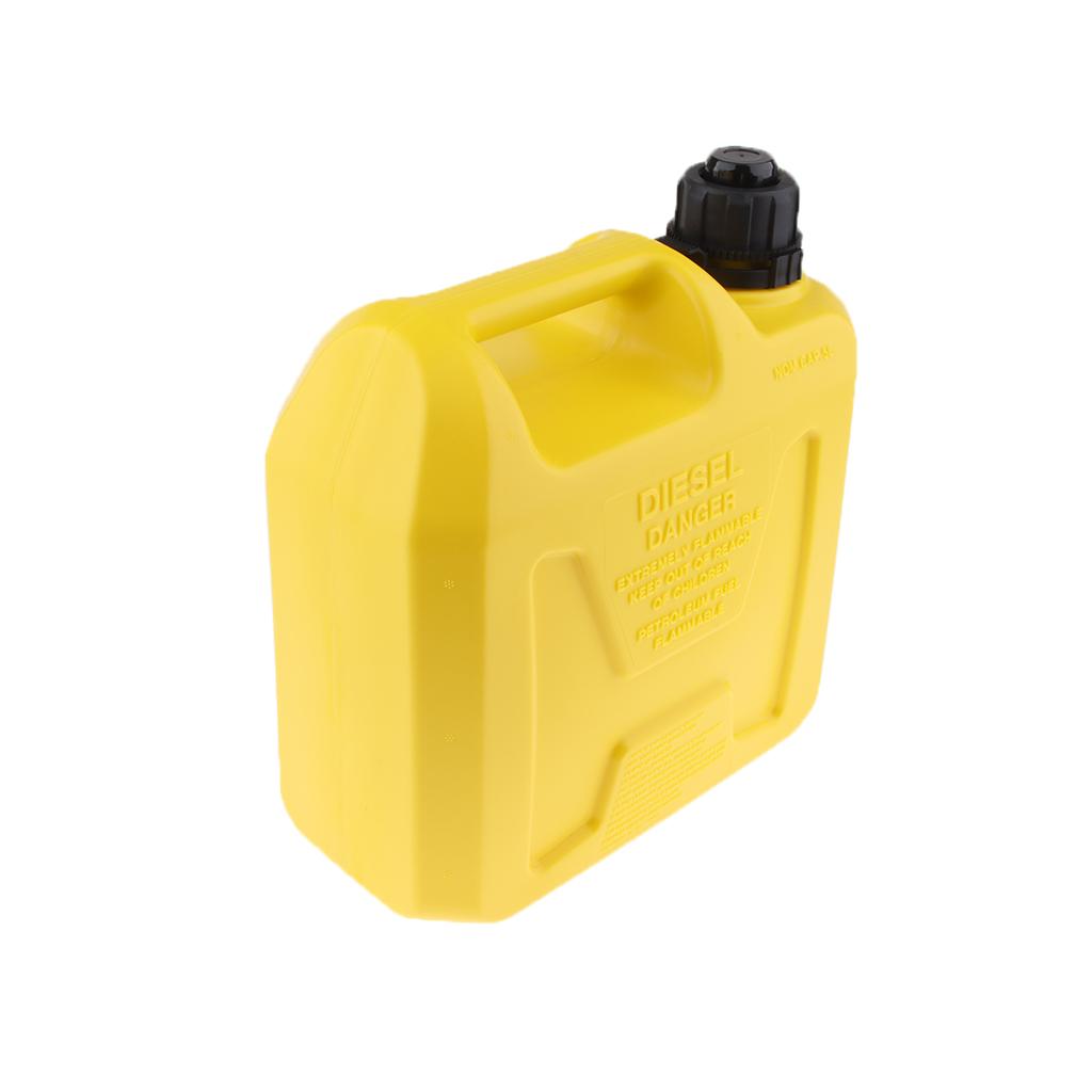 Portable Gas Tank Oil Fuel Cans for SUV ATV UTV Car Motorcycle Yellow 5L