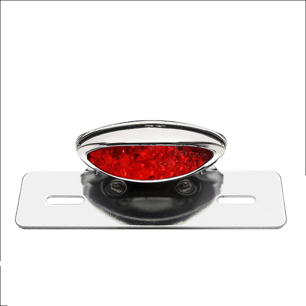 12V Motorcycle License Plate Holder Light Rear Tail Lamp for Harley Red