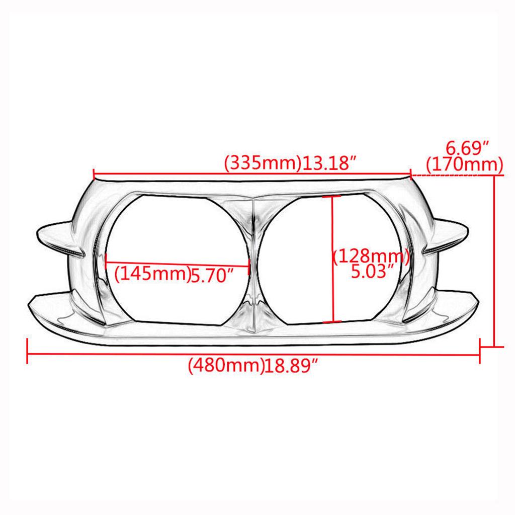Dual Headlight Bezel Scowl Outer Fairing Cover for Harley Road Glide Silver