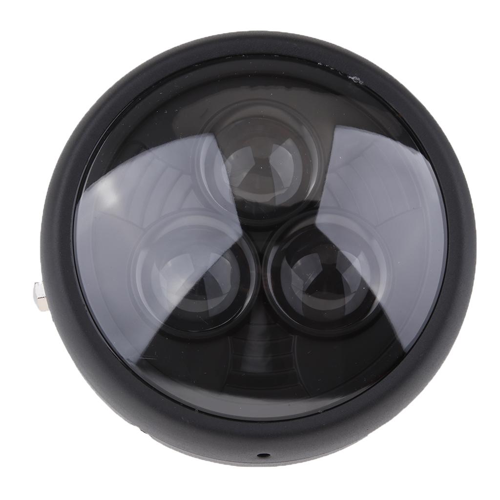 Universal Motorcycle Cafe Racers LED Round Headlight 6.3 Inch Auxiliary Lamp