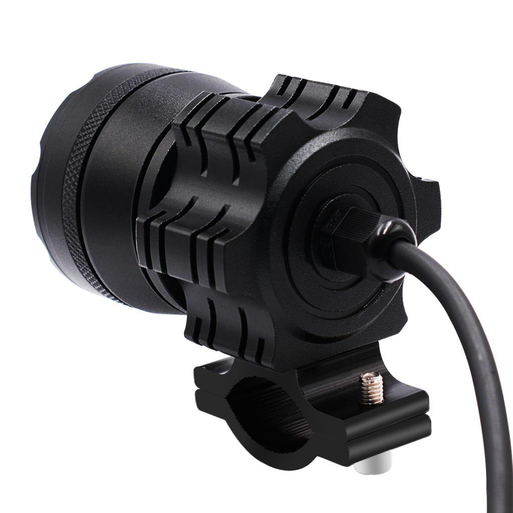 Motorcycle 6x 5W LED Headlight Continuous Front Head Lamp Single