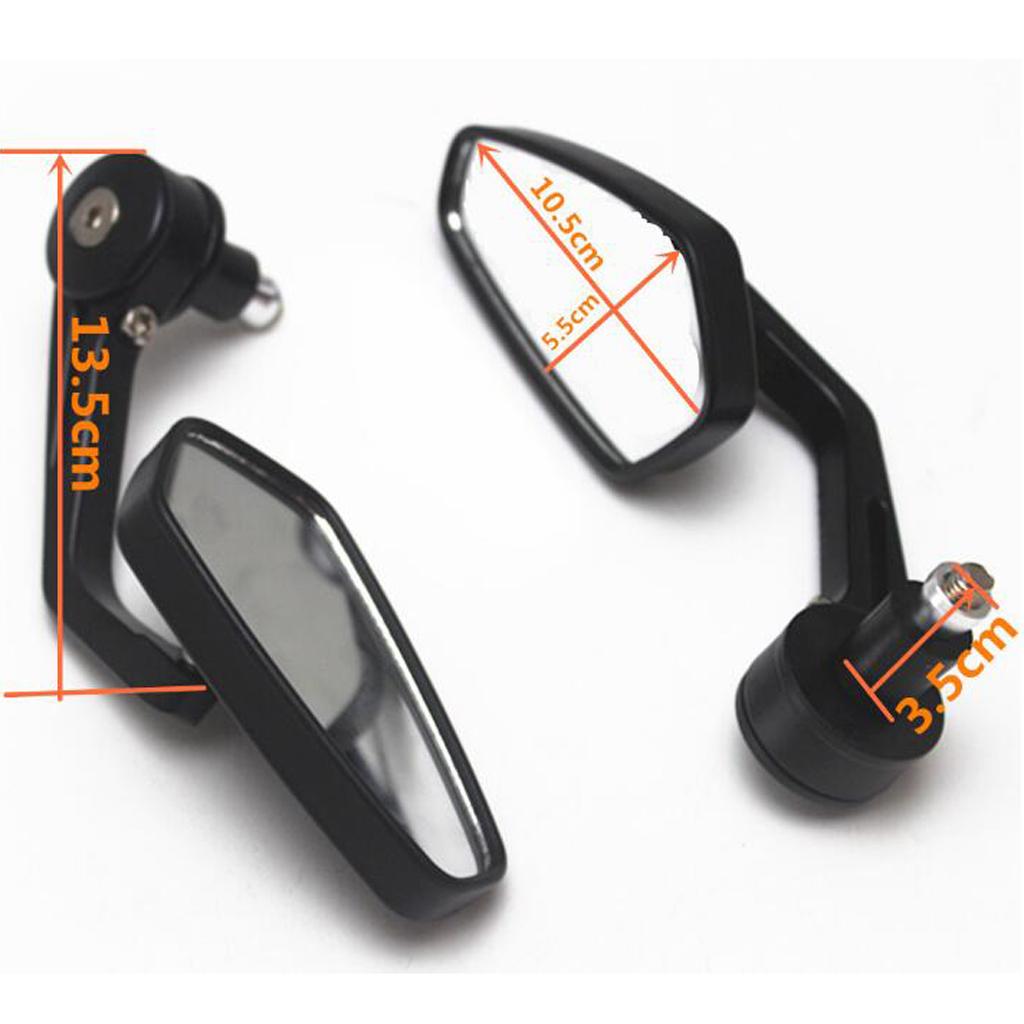 Universal 7/8" 22mm Handle Bar Rearview Mirrors Motorbike Side Mirror Silver