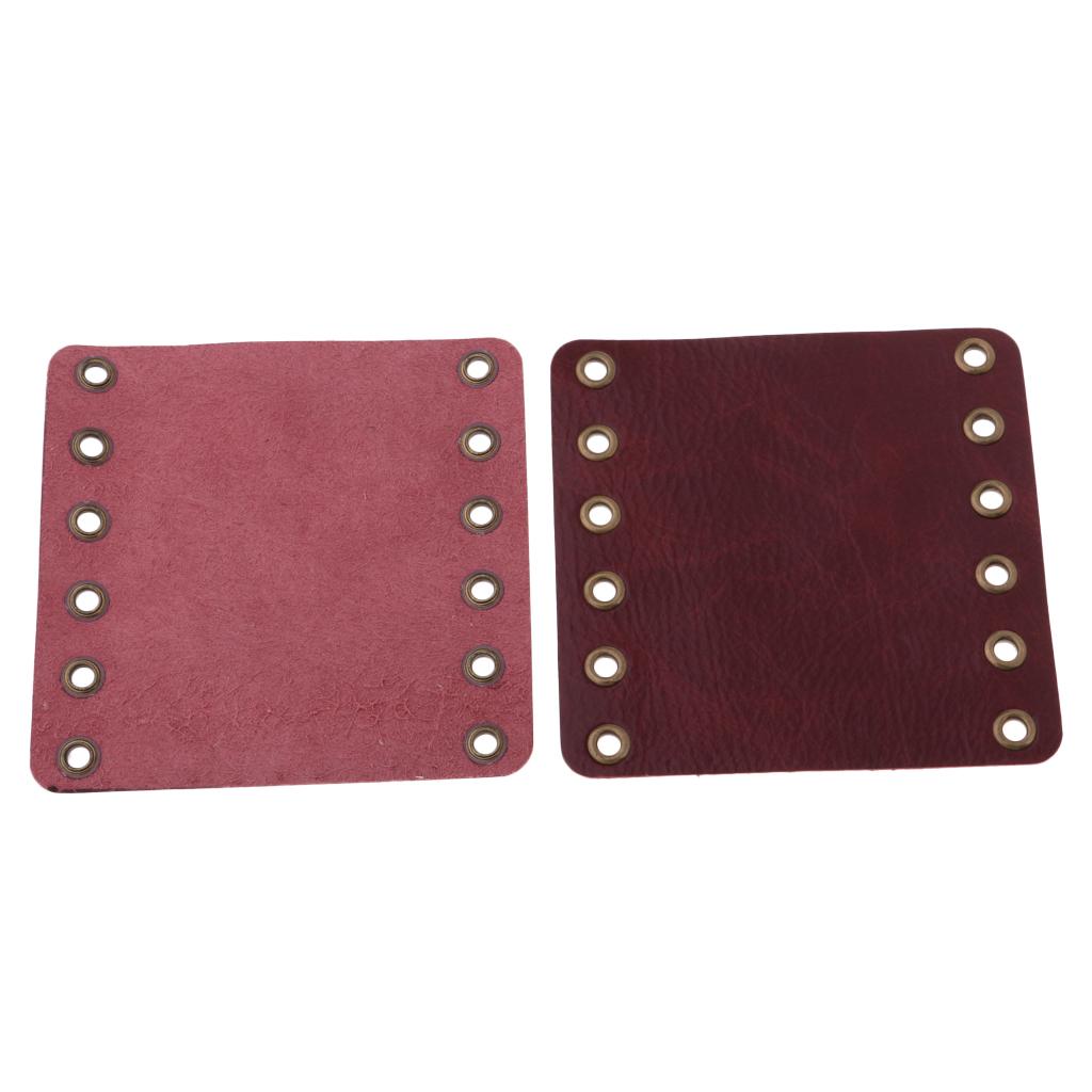Artificial Leather Motorcycle Grip Covers Vibration Dampening Deep Red