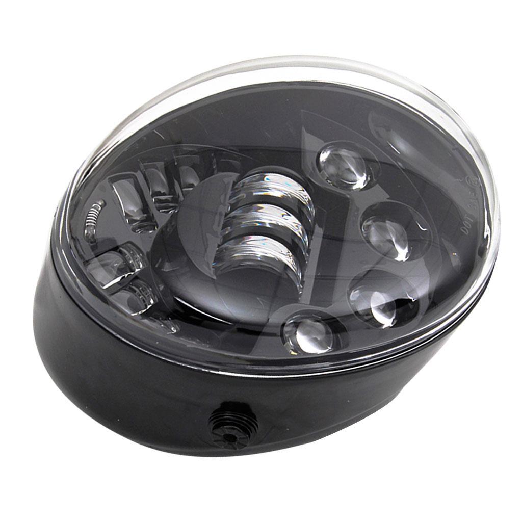 7" Motorcycle Headlight Assembly Hi/lo Beam Turn Signal DRL For Harley