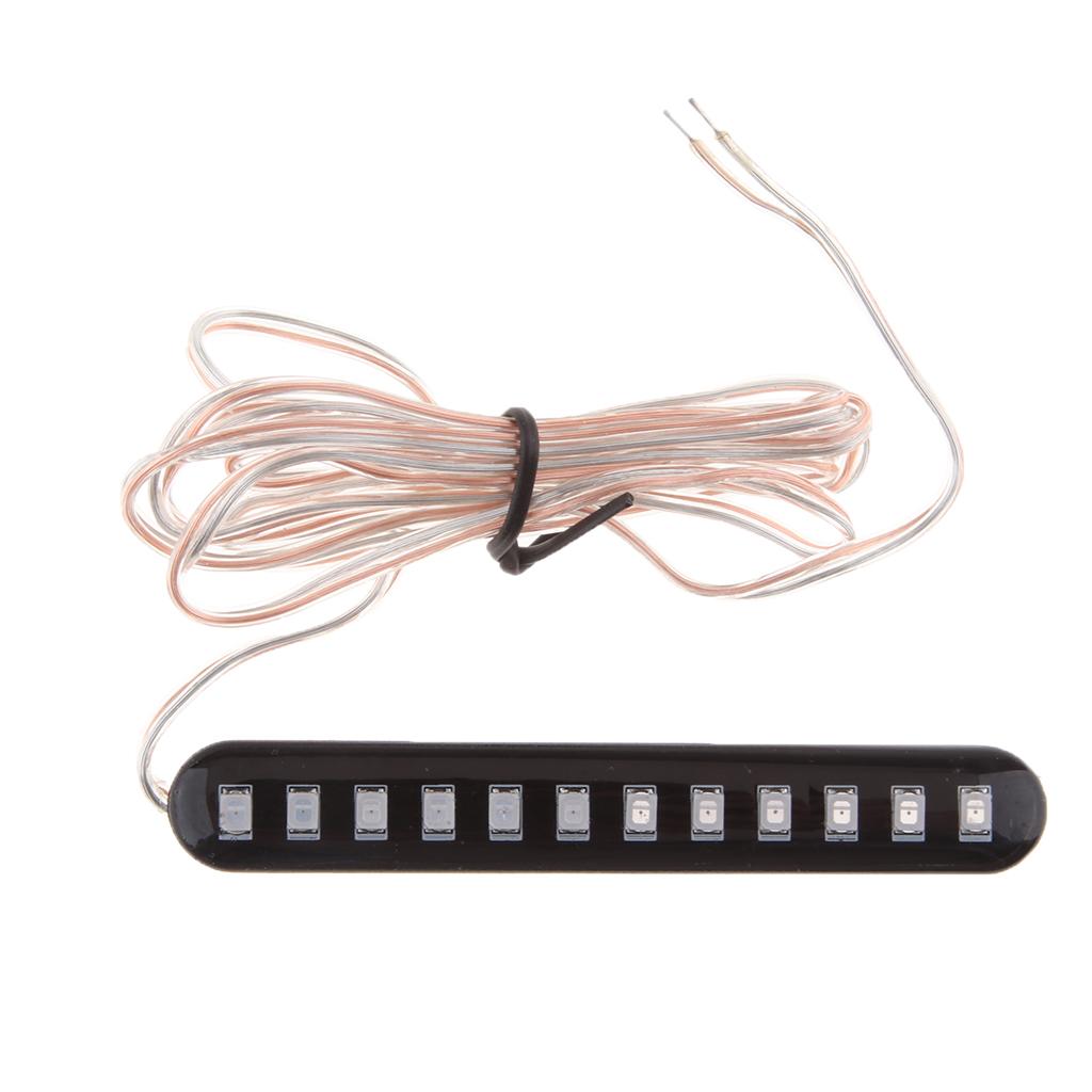 Universal Motorcycle 12LED Amber Light Turn Signal 12V Tail Lamp Indicator