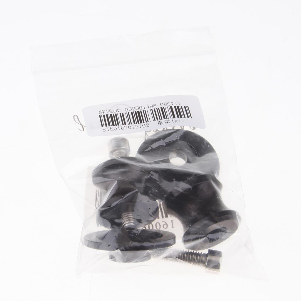 2 Pieces 6mm Motorcycle CNC Swing Arm Slider Spools for Yamaha TMAX530 Black