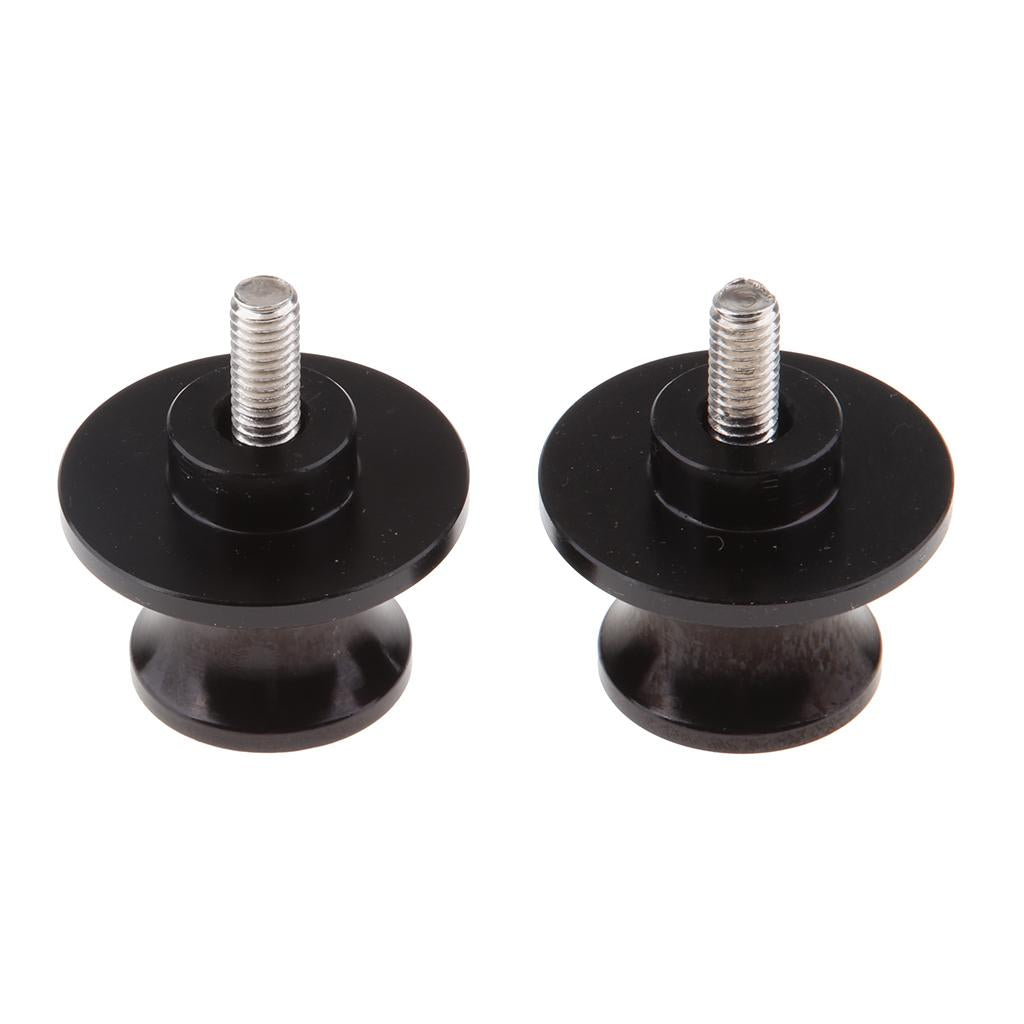2 Pieces 6mm Motorcycle CNC Swing Arm Slider Spools for Yamaha TMAX530 Black