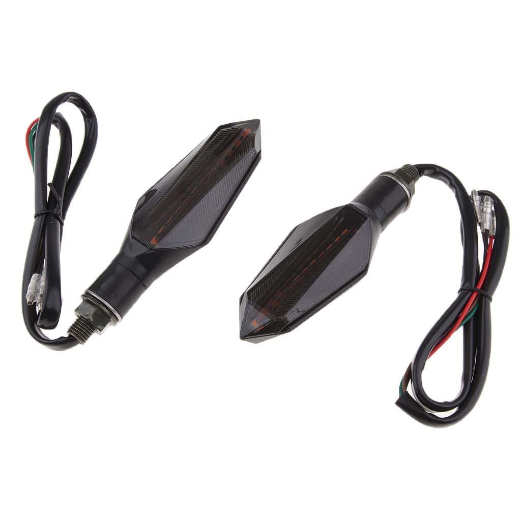 2pcs 12 LED Universal Motorcycle Turning Signal Lamp Flash Light Lamp Blue