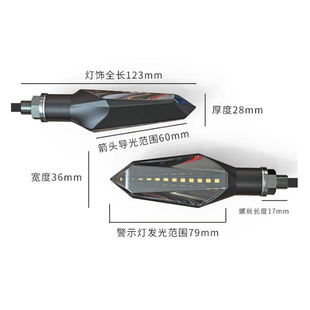 2pcs 12 LED Universal Motorcycle Turning Signal Lamp Flash Light Lamp Red