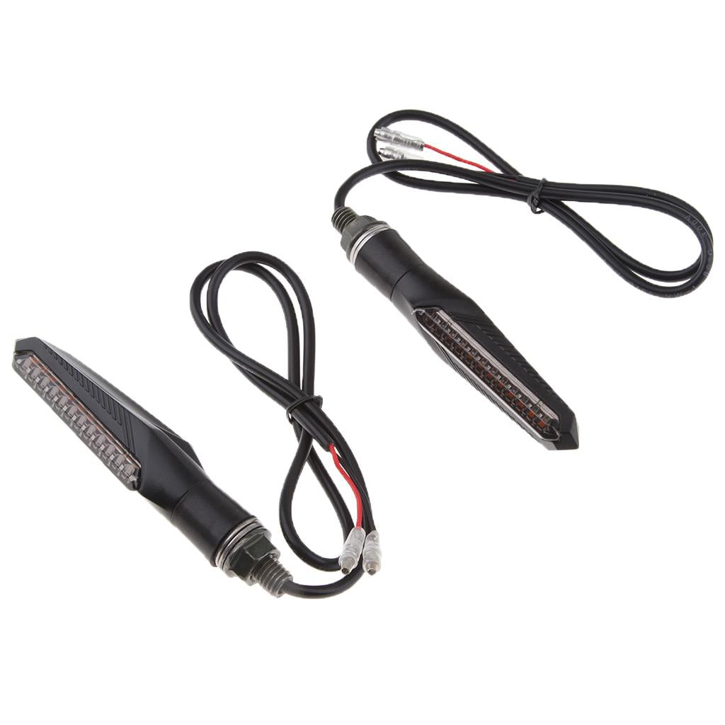2pcs 12 LED Flowing Waterproof Turn Signal Lights Flashing Arrow Turning Indicators 12V Universal for Motorcycle