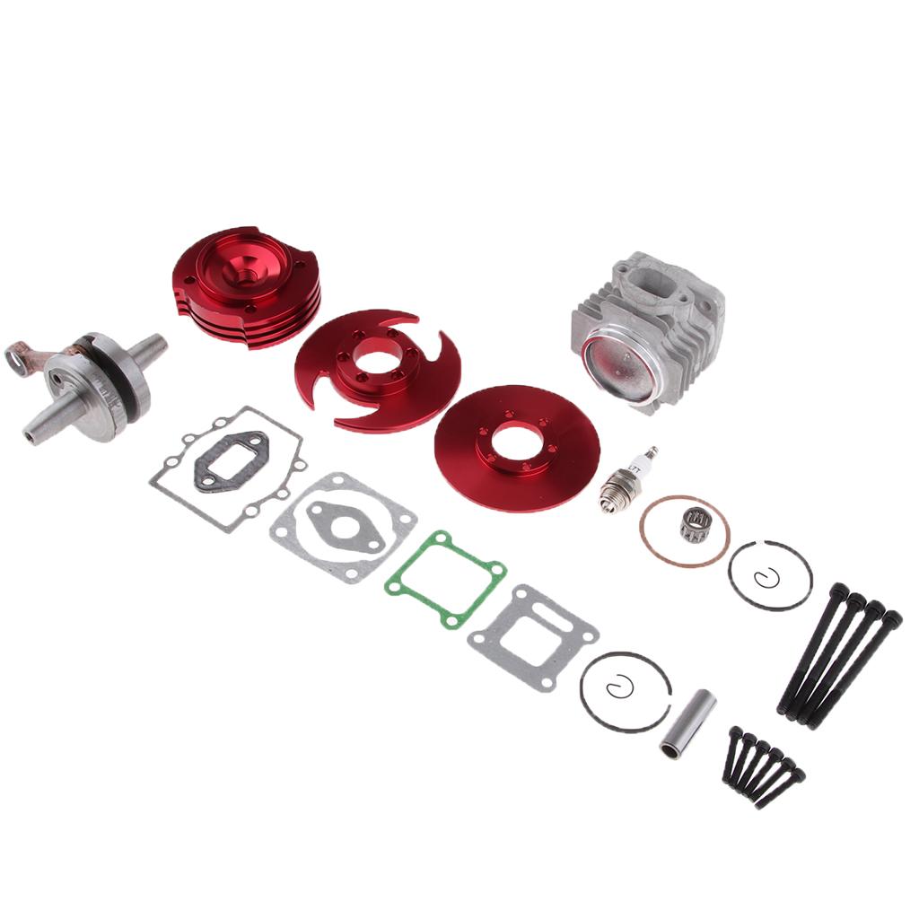 Engine Cylinder Head Cover Case Refit Kit for 50cc Mini Dirt Pocket Bike Red