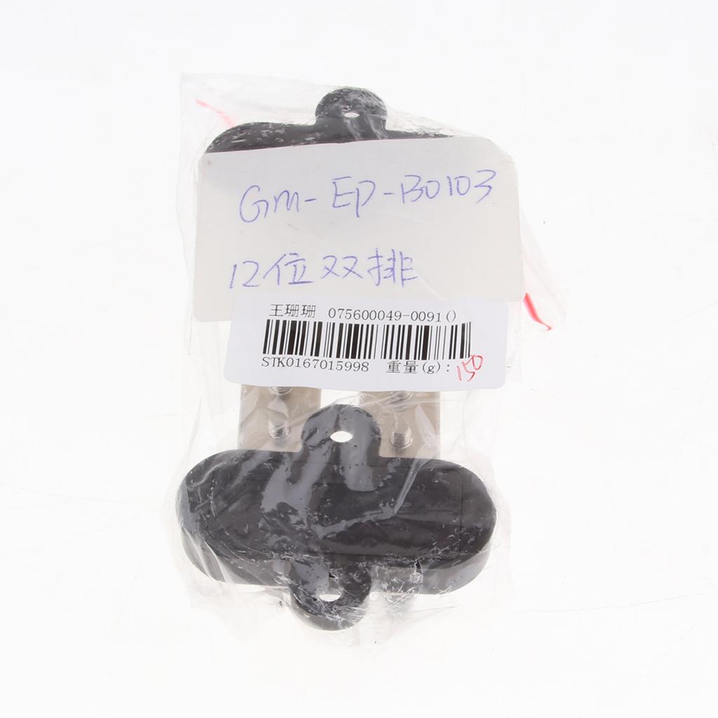 Dual Row 6 Position Screw Terminal Strip Bus Bar Power Distribution Block