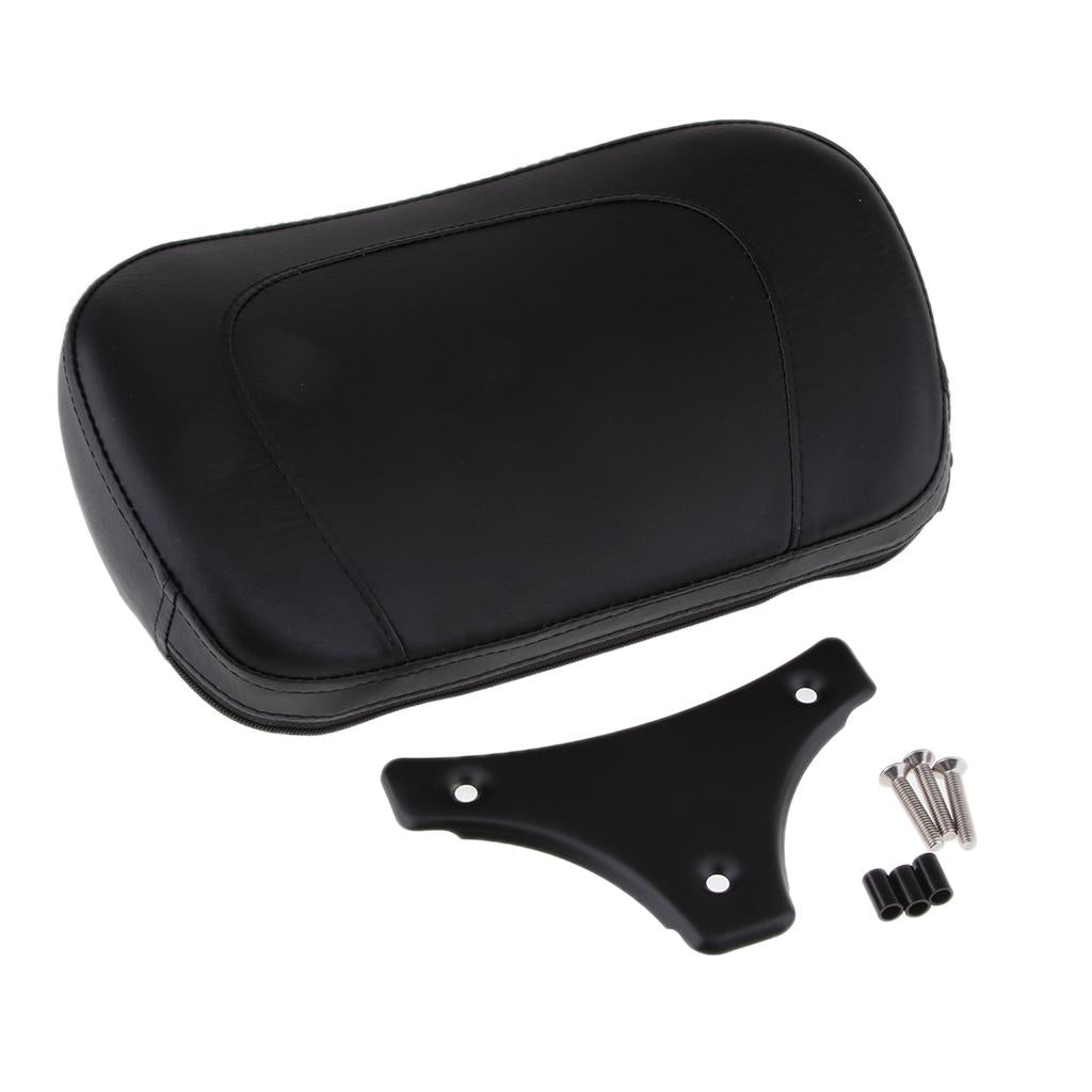 Sissy Bar Backrest Pad W/ Bracket for Harley Touring Street Glide FLHX 97-18 Black
