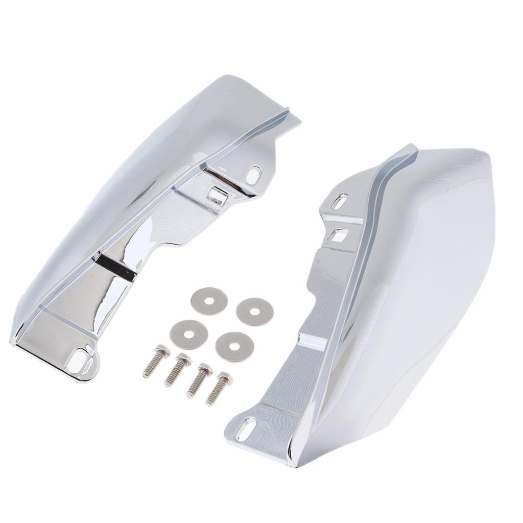 Flame Mid-Frame Engine Air Deflectors Trim for Harley Glide 09-16