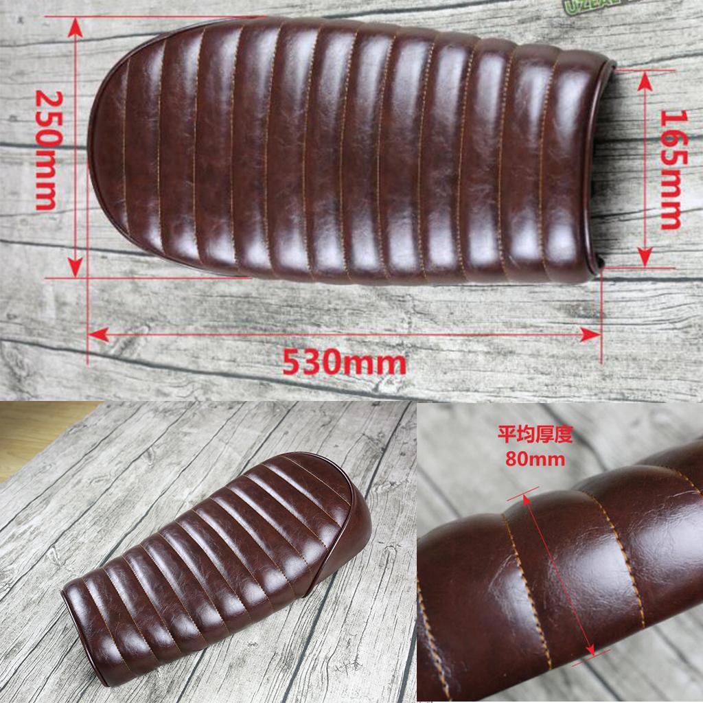 Motorcycle Flat Brat Saddle Cafe Racer Vintage Seat Cushion #01