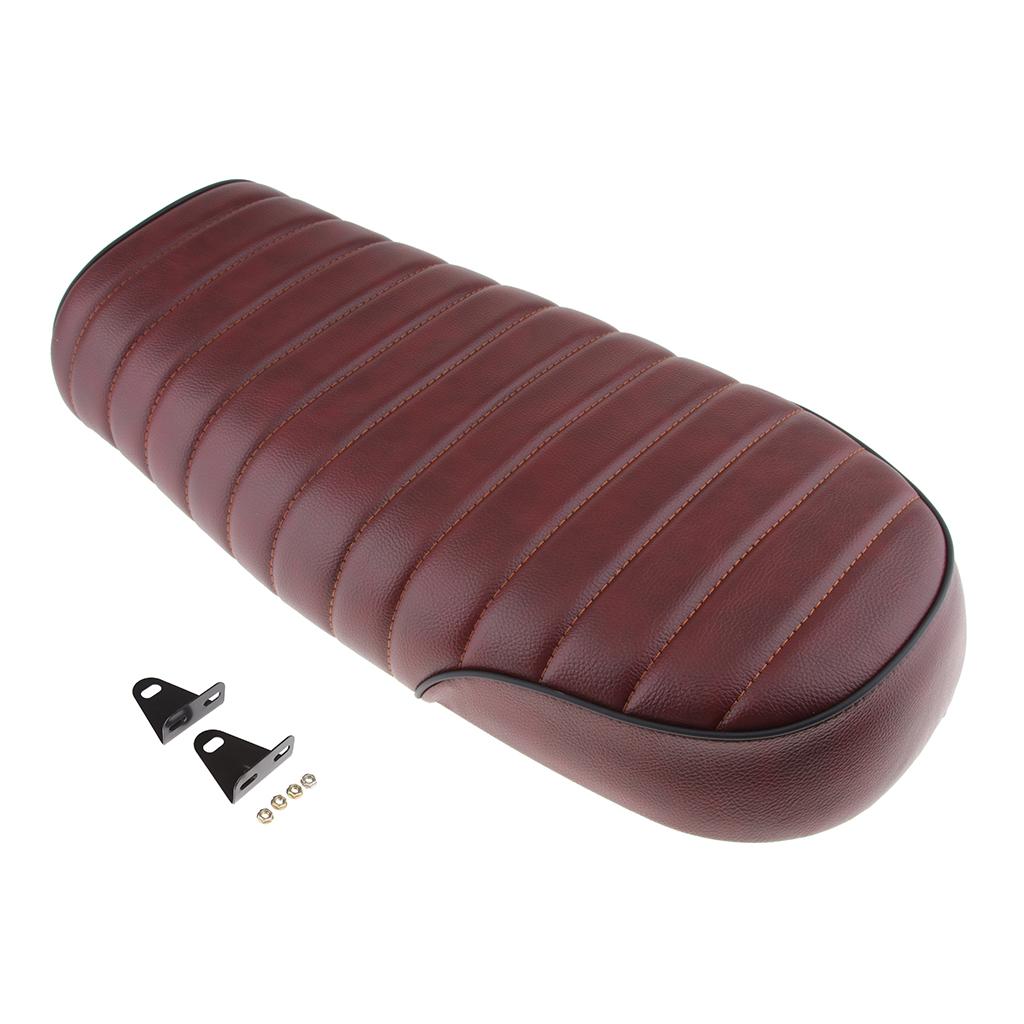 Motorcycle Flat Brat Saddle Cafe Racer Vintage Seat Cushion #04