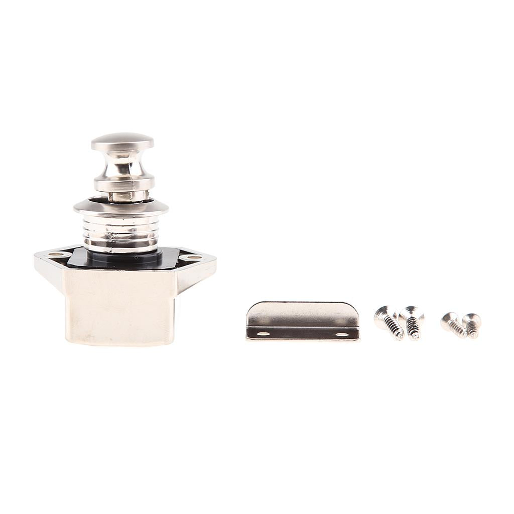 Push Button Latch Lock Keyless for Boat RV Caravan Cabinet Cupboard Nickel