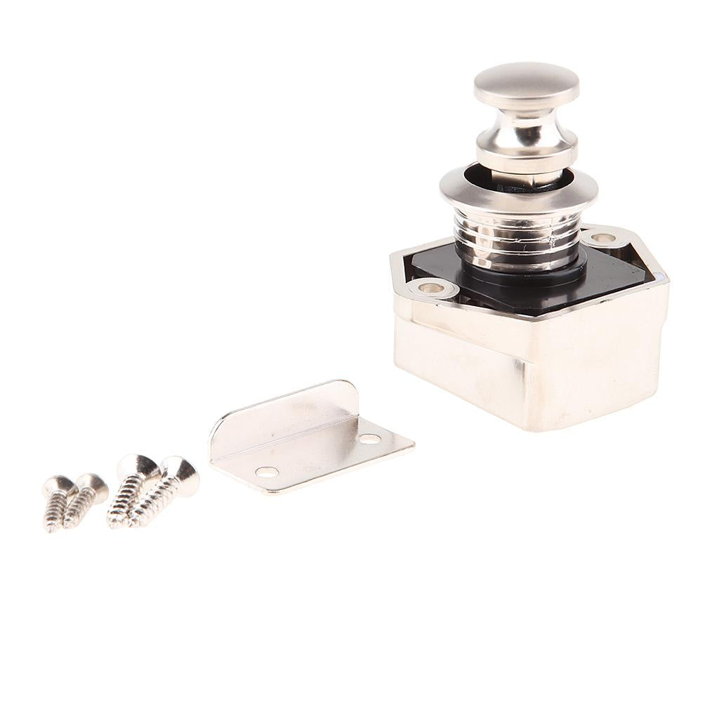 Push Button Latch Lock Keyless for Boat RV Caravan Cabinet Cupboard Nickel