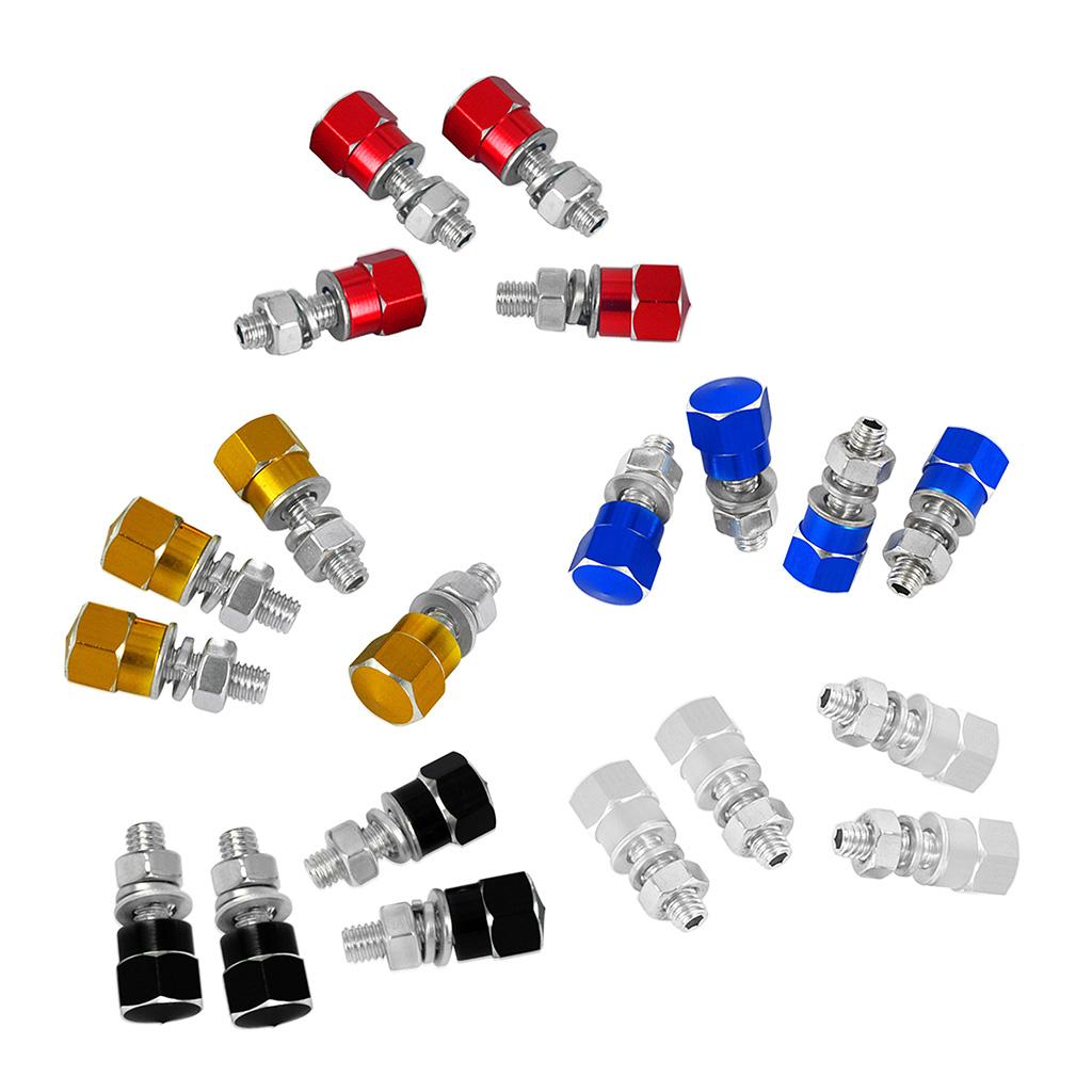 4pcs Aluminium Motorcycle License Plate Frame Fasteners/Bolts/Screws Blue