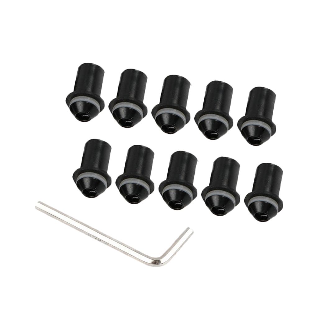 10 Pieces Universal Windscreen Windshield Bolts Screw Kit M5 5mm Bolt Black