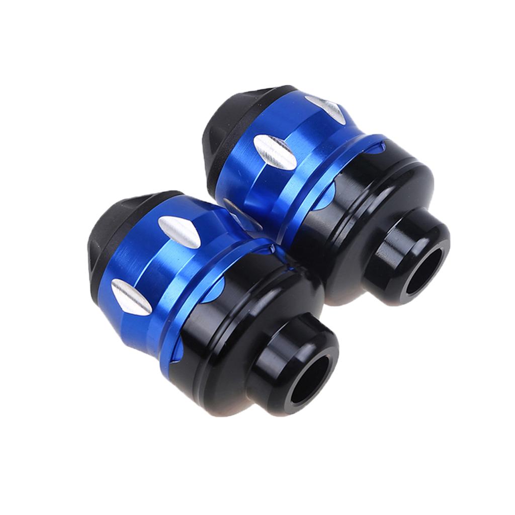 CNC Motorbike Front Fork Cup Frame Slider Crash Guard Protector Blue