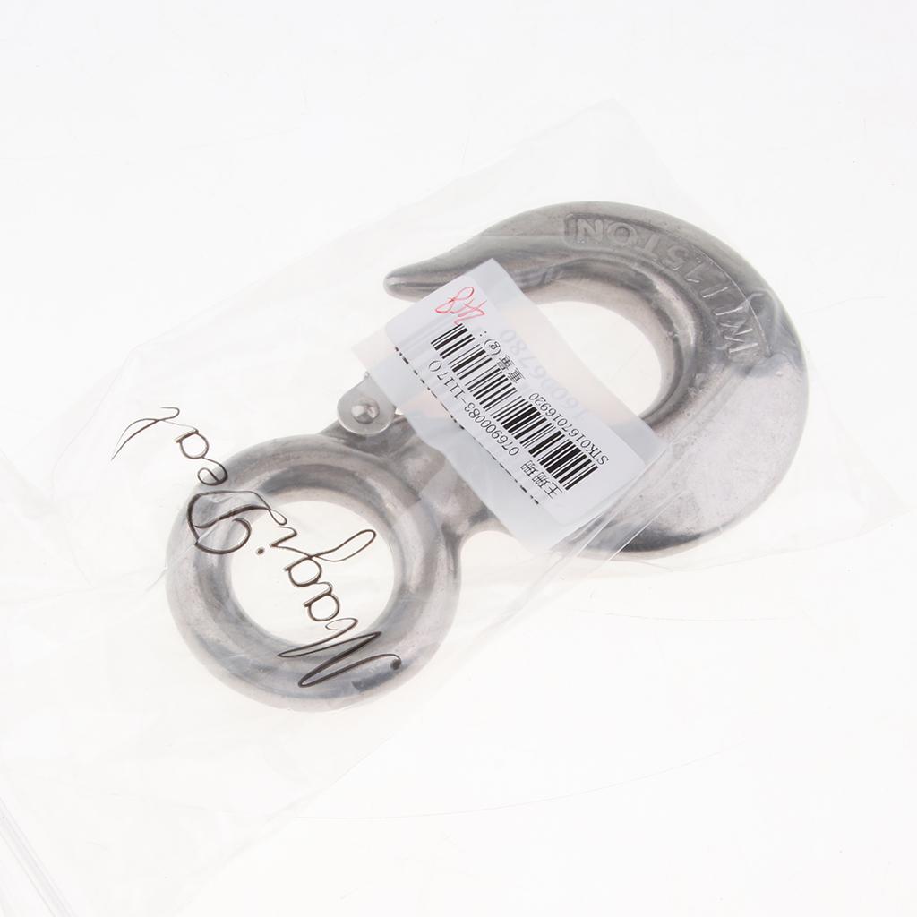 Stainless Steel Clevis Safety Latch Hook Latch for Winch Cable UTV/ATV 1.5T