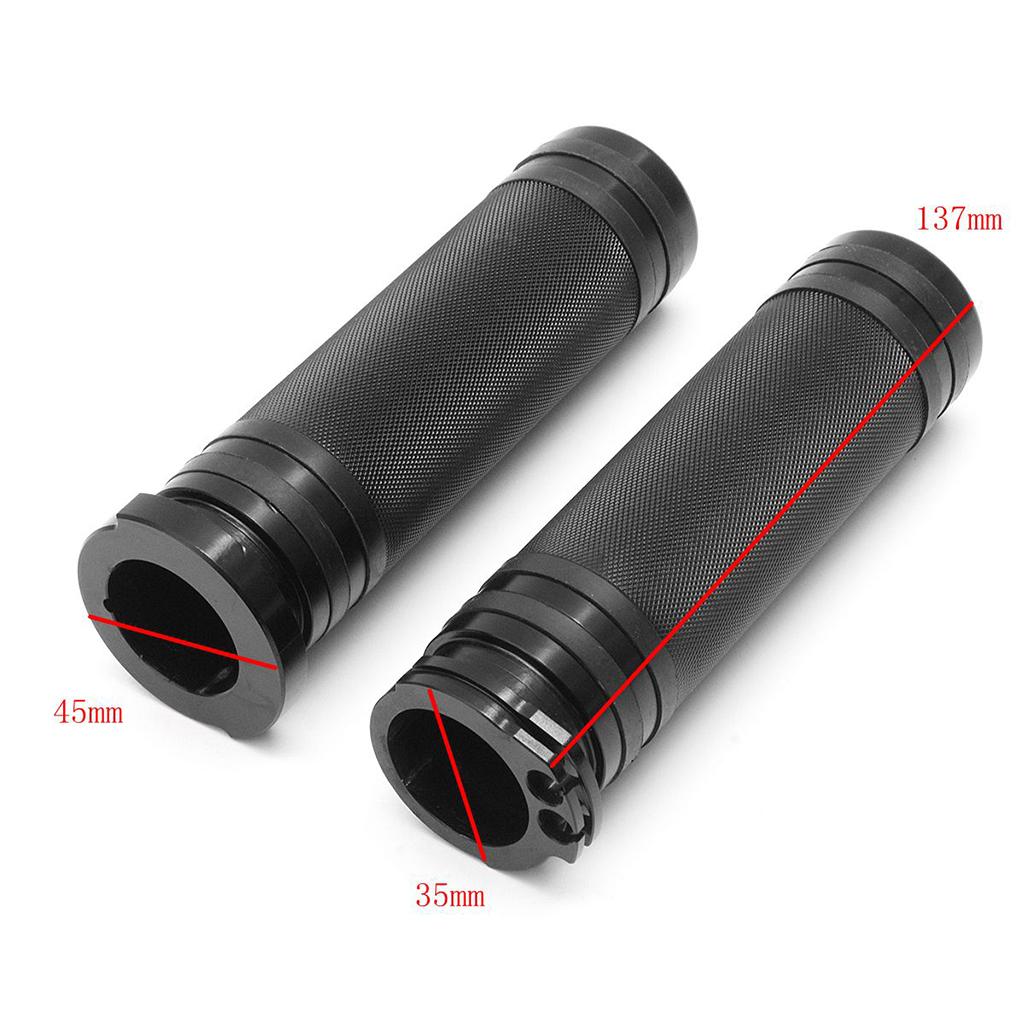 25mm Rubber Handlebar Hand Grip Bar End Motorcycle Brake Lever Sleeves Black, Non-Slip