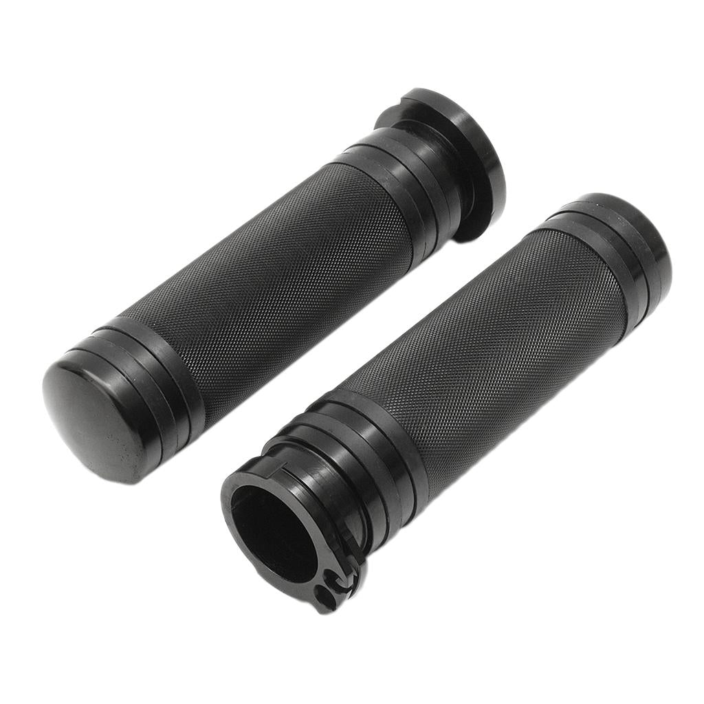 25mm Rubber Motorcycle Handlebar Hand Grips for Harley Sportster Black