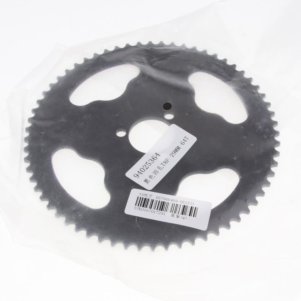 64 Teeth Rear T8F Chain Sprocket Cog 43cc 49cc Pocket Quad Dirt Bike ATV