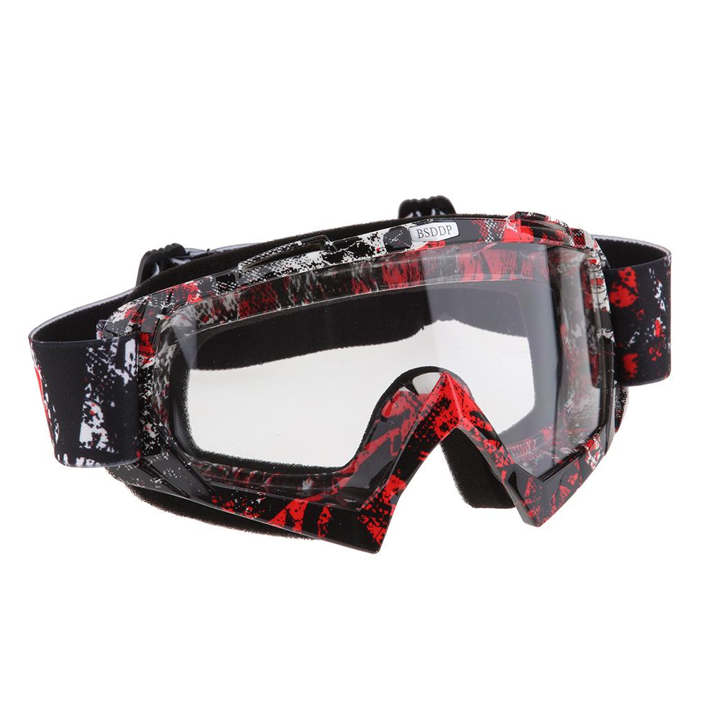 Anti Fog Motorcycle ATV Dirt Bike Racing Goggles Glasses A018 White Mirror