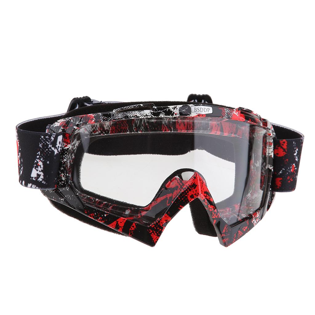 Anti Fog Motorcycle ATV Dirt Bike Racing Goggles Glasses A018 White Mirror
