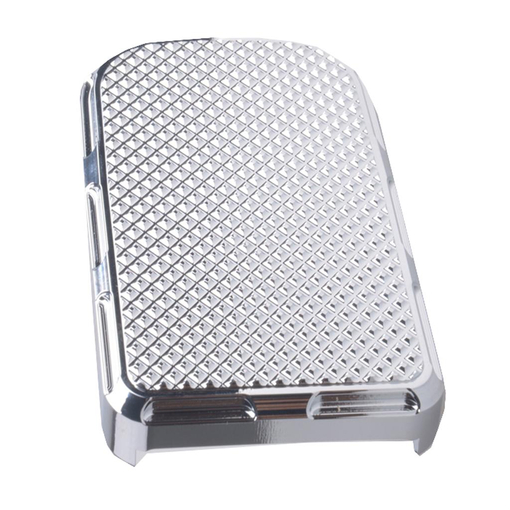 Silver Motorcycle Brake Pedal Pad for Harley Motorbike CNC-machined Billet Aluminium Foot Pedal Pads Covers Anti-Slip